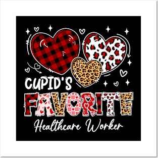 Three Hearts Cupid_s Favorite Healthcare Worker Valentine Posters and Art